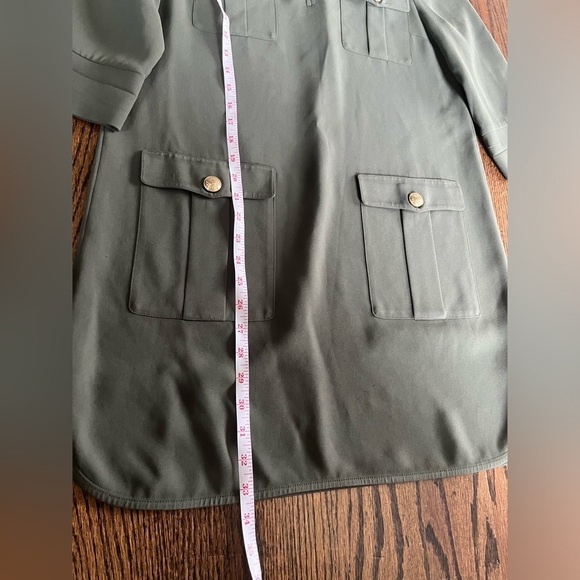 DIANE VON FURSTENBERG Mini Dress Size 2 Olive Green - Picture 6 of 7